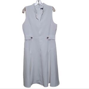 Sharagano White Sleeveless Dress Sz 10